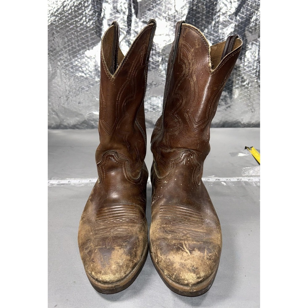 Durango Boots Womens Size 11EE Brown Leather Western Pull On Workwear Cowboy